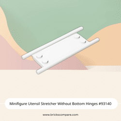 Minifigure Utensil Stretcher Without Bottom Hinges #93140 - 1-White