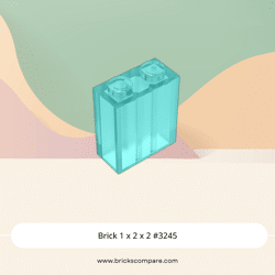 Brick 1 x 2 x 2 #3245 - 42-Trans-Light Blue