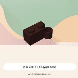 Hinge Brick 1 x 4 [Lower] #3831 - 308-Dark Brown
