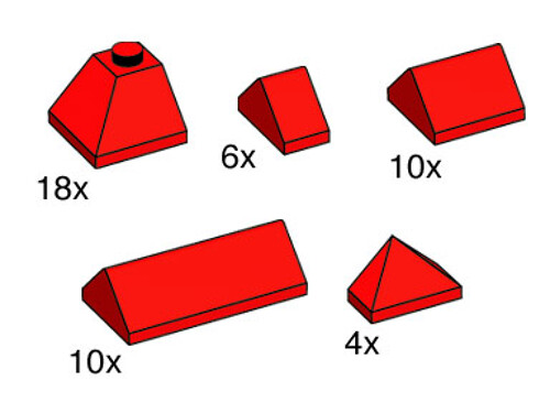 Lego 10160 Red Ridge Tiles