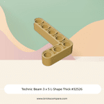 Technic Beam 3 x 5 L-Shape Thick #32526 - 5-Tan