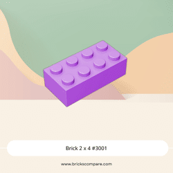 Brick 2 x 4 #3001 - 324-Medium Lavender