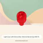 Light Cover with Internal Bar / Bionicle Barraki Eye #58176 - 41-Trans-Red