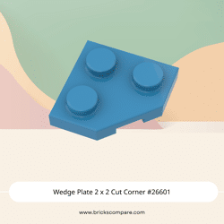 Wedge Plate 2 x 2 Cut Corner #26601  - 321-Dark Azure