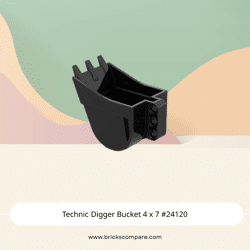 Technic Digger Bucket 4 x 7 #24120 - 26-Black