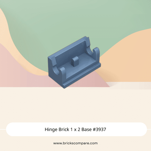 Hinge Brick 1 x 2 Base #3937 - 135-Sand Blue
