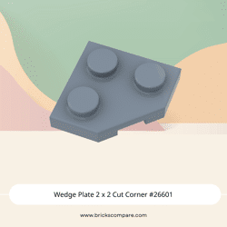 Wedge Plate 2 x 2 Cut Corner #26601  - 135-Sand Blue