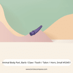 Animal Body Part, Barb / Claw / Tooth / Talon / Horn, Small #53451  - 268-Dark Purple