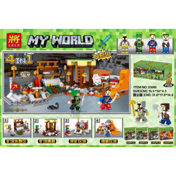 LELE 33065 Minecraft: Mine Small Scenes Four-in-One