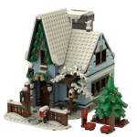 MOC-92758 Winter Cabin Street View(1400PCS)