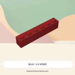 Brick 1 x 6 #3009 - 154-Dark Red