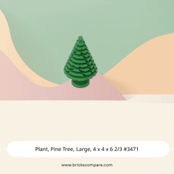 Plant, Pine Tree, Large, 4 x 4 x 6 2/3 #3471 - 37-Bright Green