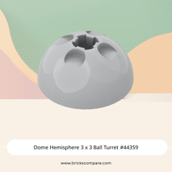 Dome Hemisphere 3 x 3 Ball Turret #44359 - 194-Light Bluish Gray