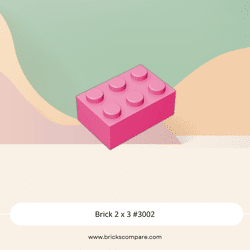 Brick 2 x 3 #3002 - 221-Dark Pink