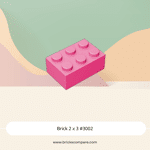 Brick 2 x 3 #3002 - 221-Dark Pink