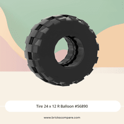 Tire 24 x 12 R Balloon #56890 - 26-Black
