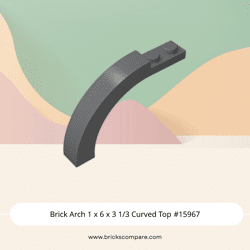 Brick Arch 1 x 6 x 3 1/3 Curved Top #15967 - 199-Dark Bluish Gray