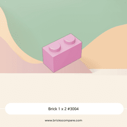 Brick 1 x 2 #3004 - 222-Bright Pink