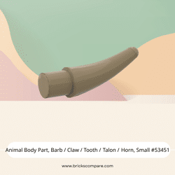 Animal Body Part, Barb / Claw / Tooth / Talon / Horn, Small #53451  - 138-Dark Tan