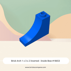 Brick Arch 1 x 3 x 2 Inverted - Inside Bow #18653  - 23-Blue