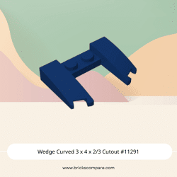Wedge Curved 3 x 4 x 2/3 Cutout #11291  - 140-Dark Blue