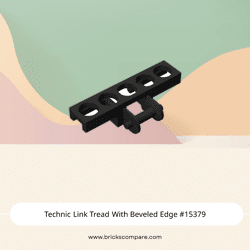 Technic Link Tread With Beveled Edge #15379 - 26-Black