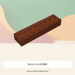Brick 2 x 8 #93888 - 192-Reddish Brown