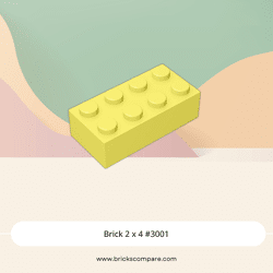 Brick 2 x 4 #3001 - 226-Bright Light Yellow