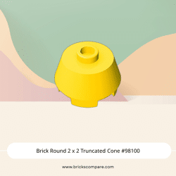 Brick Round 2 x 2 Truncated Cone #98100  - 24-Yellow