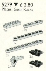 Lego 5290 Steering Elements, Plates and Gear Racks