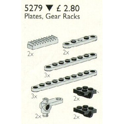 Lego 5290 Steering Elements, Plates and Gear Racks