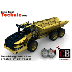 Rebrickable MOC-8002 RC dump truck