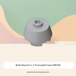 Brick Round 2 x 2 Truncated Cone #98100  - 194-Light Bluish Gray