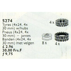Lego 5274 Wheels and tires 24, 30 mm