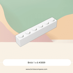 Brick 1 x 6 #3009 - 1-White