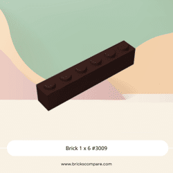 Brick 1 x 6 #3009 - 308-Dark Brown