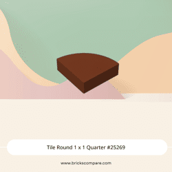 Tile Round 1 x 1 Quarter #25269 - 192-Reddish Brown