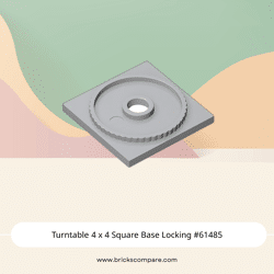 Turntable 4 x 4 Square Base Locking #61485 - 194-Light Bluish Gray