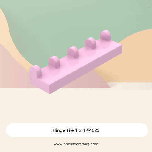 Hinge Tile 1 x 4 #4625  - 222-Bright Pink