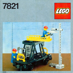 Lego 7821 Trains: Track lighting repair vehicles