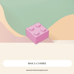 Brick 2 x 2 #3003 - 222-Bright Pink