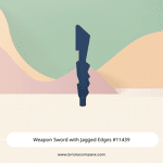 Weapon Sword with Jagged Edges #11439 - 140-Dark Blue