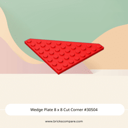 Wedge Plate 8 x 8 Cut Corner #30504 - 21-Red