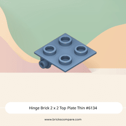 Hinge Brick 2 x 2 Top Plate Thin #6134  - 135-Sand Blue