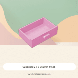 Cupboard 2 x 3 Drawer #4536 - 222-Bright Pink