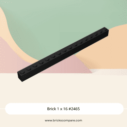 Brick 1 x 16 #2465 - 26-Black