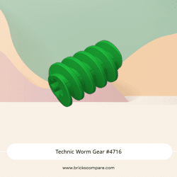 Technic Worm Gear #4716  - 28-Green