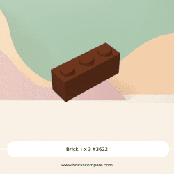 Brick 1 x 3 #3622 - 192-Reddish Brown