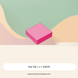 Flat Tile 1 x 1 #3070 - 221-Dark Pink