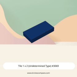 Tile 1 x 2 (Undetermined Type) #3069 - 140-Dark Blue